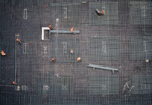 aerial photo of people in park at daytime