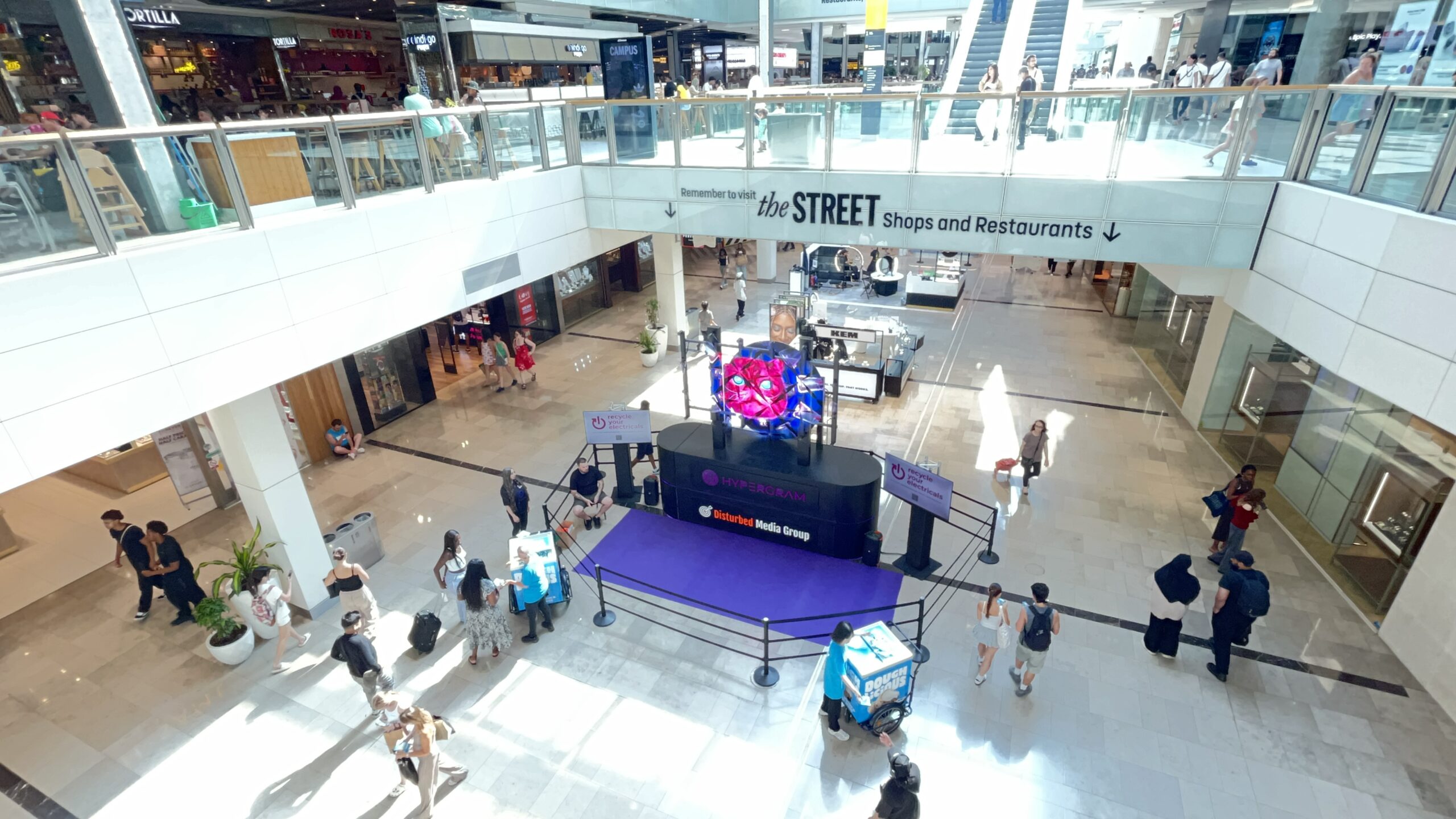 London commuters find HypnoCat promoting electronic recycling at Waterloo