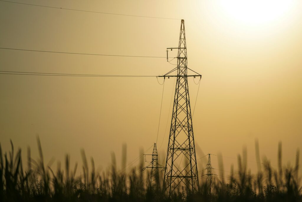 a power line tower