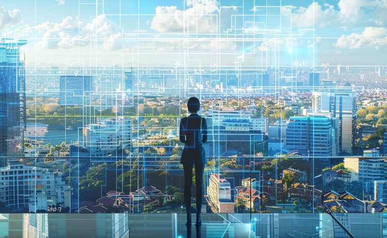 ai generated, city, planner, urban, skyline, holographic, projections, balcony, architecture, technology, planning, futuristic, cityscape, data, design, innovation, digital, modern, high-tech, professional, overview, metropolis, buildings, night, lights, city planning